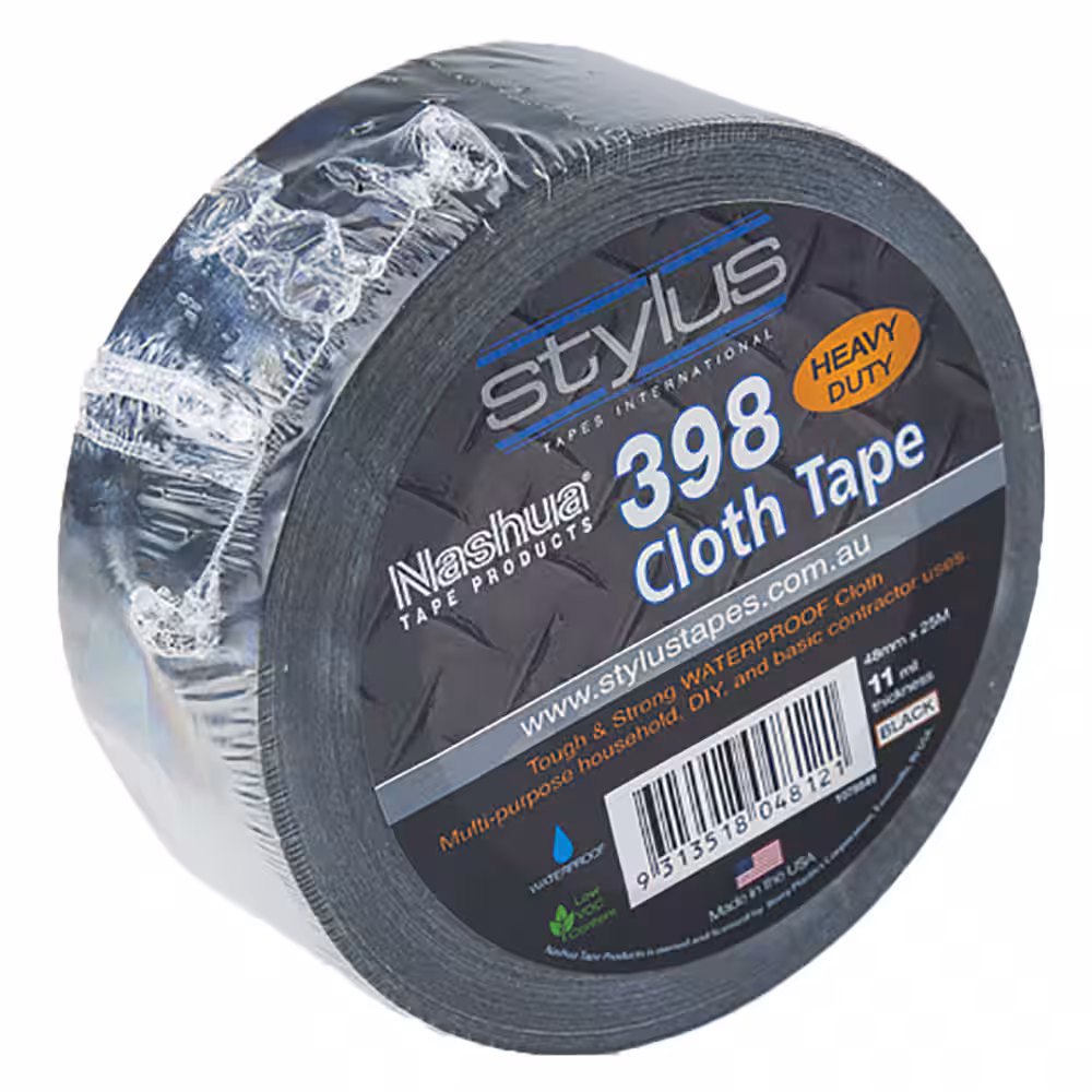 Cloth Tape 398 silver 48mm wide x25mt roll
